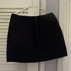 Classic Black Mini Skirt faux suede